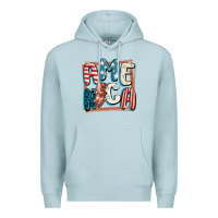 Blue Mist America with lightning bolt 4th of july Premium Hoodie - FaDigitalArtStudio