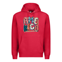 Cardinal America with lightning bolt 4th of july Premium Hoodie - FaDigitalArtStudio