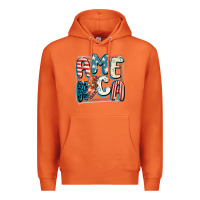 Carrot America with lightning bolt 4th of july Premium Hoodie - FaDigitalArtStudio