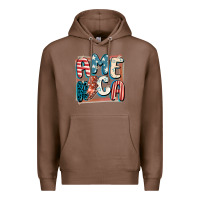 Chestnut America with lightning bolt 4th of july Premium Hoodie - FaDigitalArtStudio