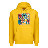 Lemon America with lightning bolt 4th of july Premium Hoodie - FaDigitalArtStudio