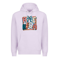 Lilac America with lightning bolt 4th of july Premium Hoodie - FaDigitalArtStudio