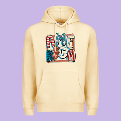 America With Lightning Bolt 4th Of July Premium Hoodie Designed By Fadigitalartstudio