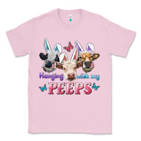 Bubblegum Pink Hanging With My Peeps Cows Classic Tee - RanaPortraitStore