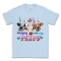 Dusty Blue Hanging With My Peeps Cows Classic Tee - RanaPortraitStore