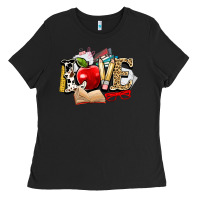 Black teacher school love Ladies Tee - NancyCooperArtShop