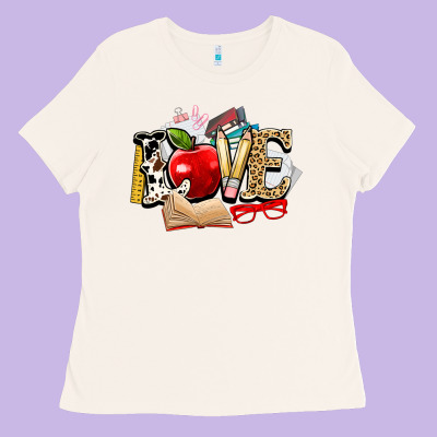 Teacher School Love Ladies Tee Designed By Nancycooperartshop