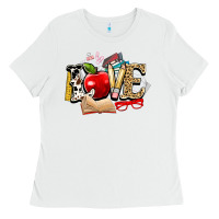 White teacher school love Ladies Tee - NancyCooperArtShop