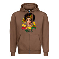 Chestnut juneteenth 1865 black woman Zipper Hoodie - FaDigitalArtStudio