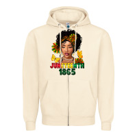 Sandshell juneteenth 1865 black woman Zipper Hoodie - FaDigitalArtStudio