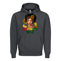 Smoke juneteenth 1865 black woman Zipper Hoodie - FaDigitalArtStudio
