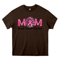 Chocolate Brown Breast Cancer warrior mom Heavy Core Tee - NancyCooperArtShop