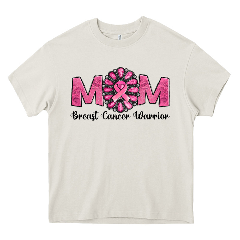 Breast Cancer Warrior Mom Heavy Core Tee by NancyCooperArtShop | Teevron
