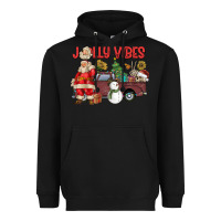 Black Jolly Vibes Heavyweight Hoodie - CowhideDigitalArt