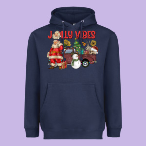 Jolly Vibes Heavyweight Hoodie Designed By Cowhidedigitalart