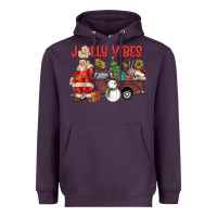 Plum Jolly Vibes Heavyweight Hoodie - CowhideDigitalArt