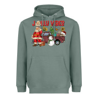 Sage Jolly Vibes Heavyweight Hoodie - CowhideDigitalArt