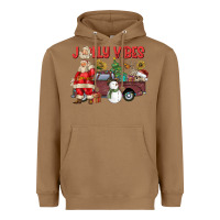 Toasted Coconut Jolly Vibes Heavyweight Hoodie - CowhideDigitalArt