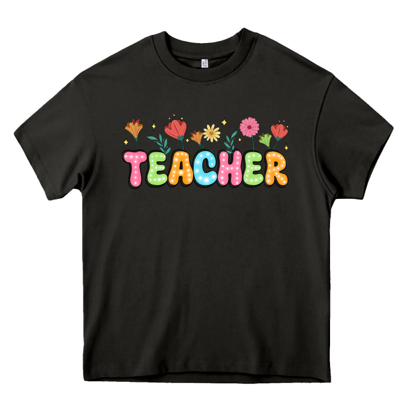 Custom Teacher Flowers Heavy Core Tee by JahusDesignShop | Teevron