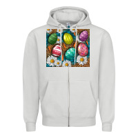 Dove Grey Easter Eggs Tumbler Zipper Hoodie - BundleAndBundleShop
