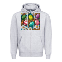 Heather Grey Easter Eggs Tumbler Zipper Hoodie - BundleAndBundleShop