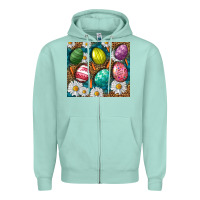 Seafoam Easter Eggs Tumbler Zipper Hoodie - BundleAndBundleShop
