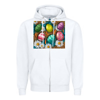 White Easter Eggs Tumbler Zipper Hoodie - BundleAndBundleShop