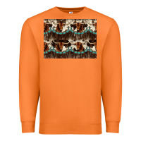 Carrot Longhorn Cow Pattern Premium Sweatshirt - CowhideDigitalArt