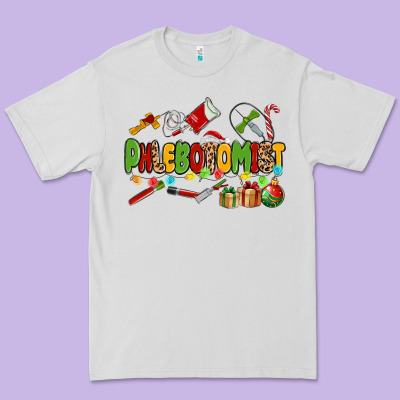 Christmas Phlebotomist Premium Tee Designed By Maliassmallbusiness