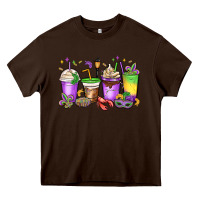 Chocolate Brown mardi gras coffee cups Heavy Core Tee - MaliasSmallBusiness