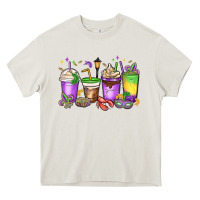 Cream mardi gras coffee cups Heavy Core Tee - MaliasSmallBusiness