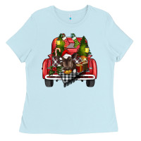 Baby Blue christmas truck Ladies Tee - RanaPortraitStore