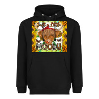 Black Just A Little Moody Heavyweight Hoodie - CowhideDigitalArt