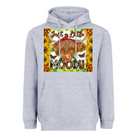 Heather Grey Just A Little Moody Heavyweight Hoodie - CowhideDigitalArt