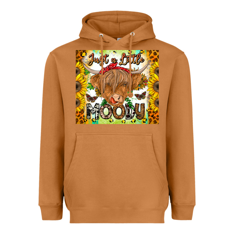 Just A Little Moody Heavyweight Hoodie by CowhideDigitalArt | Teevron
