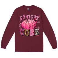 Burgundy go fight cure pumpkin Long Sleeve Tee - texasbilliewilder