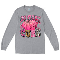 Heather Grey go fight cure pumpkin Long Sleeve Tee - texasbilliewilder