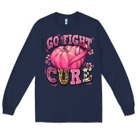 Navy go fight cure pumpkin Long Sleeve Tee - texasbilliewilder