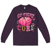 Plum go fight cure pumpkin Long Sleeve Tee - texasbilliewilder