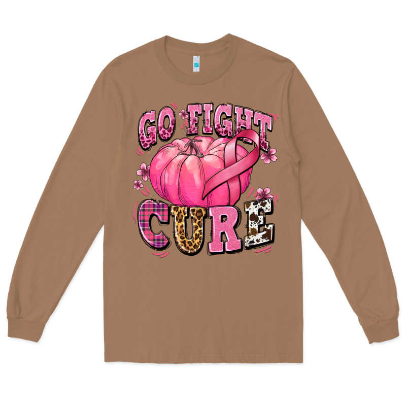 Go Fight Cure Pumpkin Long Sleeve Tee by texasbilliewilder | Teevron