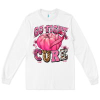 White go fight cure pumpkin Long Sleeve Tee - texasbilliewilder