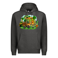 Charcoal Heather truck saint patricks day Premium Hoodie - FaDigitalArtStudio