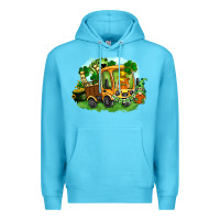 Ocean Blue truck saint patricks day Premium Hoodie - FaDigitalArtStudio