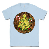 Dusty Blue Softball Leopard  Christmas Classic Tee - RanaPortraitStore