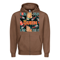 Chestnut nail queen hand and polish with lights and leopard seamless pattern bb Zipper Hoodie - BundleAndBundleShop