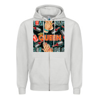 Dove Grey nail queen hand and polish with lights and leopard seamless pattern bb Zipper Hoodie - BundleAndBundleShop