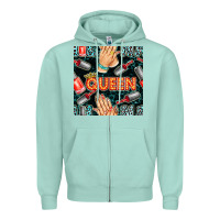Seafoam nail queen hand and polish with lights and leopard seamless pattern bb Zipper Hoodie - BundleAndBundleShop