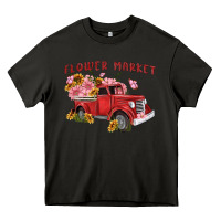 Asphalt flower market Heavy Core Tee - MaliasSmallBusiness