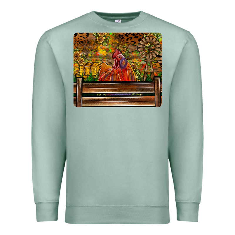 Farm Life Rooster Premium Sweatshirt by CowhideDigitalArt | Teevron