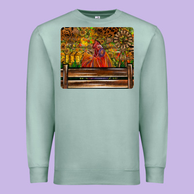 Farm Life Rooster Premium Sweatshirt Designed By Cowhidedigitalart
